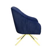 Gold legs accent chair in navy blue velvet by Coaster additional picture 3