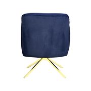 Gold legs accent chair in navy blue velvet by Coaster additional picture 4