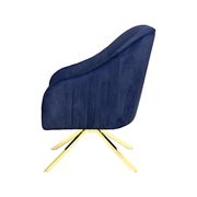 Gold legs accent chair in navy blue velvet by Coaster additional picture 5