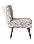Black & white patterned upholstered accent chair by Coaster additional picture 3