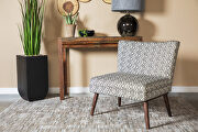 Black & white patterned upholstered accent chair by Coaster additional picture 6