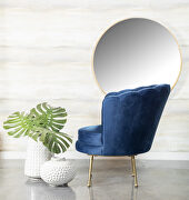 Fashionable blue velvet seashell inspired accent chair additional photo 2 of 2