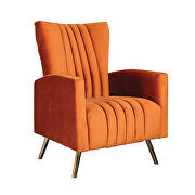 Rust vertical channeled tufting accent chair by Coaster additional picture 2