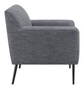 Linen-like woven gray fabric chair by Coaster additional picture 4