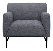 Linen-like woven gray fabric chair by Coaster additional picture 7