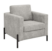 Modern boxy club accent chair additional photo 3 of 2