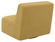 Mustard faux sheep skin upholstery swivel armless chair by Coaster additional picture 5