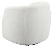 Natural finish faux sheep skin upholstery swivel chair by Coaster additional picture 5