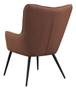 Rust woven fabric upholstery flared arms accent chair with grid tufted by Coaster additional picture 5