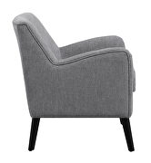 Charcoal gray low pile chenille fabric upholstery accent chair with reversible seat cushion by Coaster additional picture 3