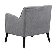 Charcoal gray low pile chenille fabric upholstery accent chair with reversible seat cushion by Coaster additional picture 4