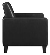 Black leatherette upholstery accent chair with track arms by Coaster additional picture 4