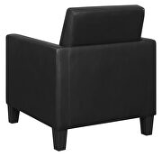 Black leatherette upholstery accent chair with track arms by Coaster additional picture 5