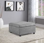 Jacquard grey lift-top storage ottoman by Coaster additional picture 2