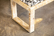 Unique accent bench crafted with solid wood in a white distressed look by Coaster additional picture 3