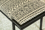 Black and white woven fabric upholstery accent bench by Coaster additional picture 3