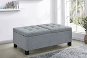 Gray tufted dual top storage bench by Coaster additional picture 2