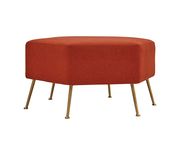 Orange woven ottoman in angled shape by Coaster additional picture 3