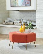 Orange woven ottoman in angled shape by Coaster additional picture 6