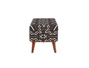 Black / white woven cotton bench / ottoman by Coaster additional picture 3