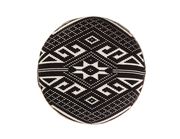 Accent stool in black / white pattern additional photo 2 of 2