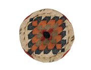 Accent stool in woven wool / jute / canvas by Coaster additional picture 2
