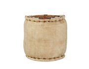 Accent stool in woven wool / jute / canvas by Coaster additional picture 3