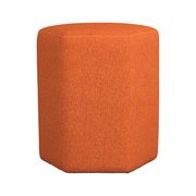 Hexagon shape orange woven fabric stool / ottoman additional photo 2 of 2