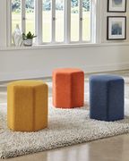 Hexagon shape orange woven fabric stool / ottoman by Coaster additional picture 3
