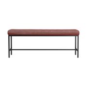Red fabric / gunmetal stylish bench by Coaster additional picture 3