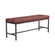 Red fabric / gunmetal stylish bench by Coaster additional picture 4
