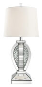 Table lamp with drum shade white and mirror by Coaster additional picture 4