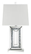 Table lamp with square shade white and mirror by Coaster additional picture 3