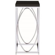 Black/chrome accent table by Coaster additional picture 2