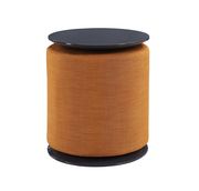 Orange / walnut accent table w/ ottoman by Coaster additional picture 4