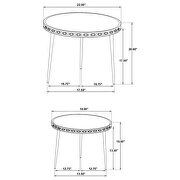 2-piece round nesting table natural and black by Coaster additional picture 2