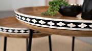 2-piece round nesting table natural and black by Coaster additional picture 3