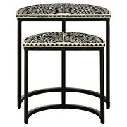 2-piece demilune nesting table black and white by Coaster additional picture 7
