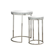 2pcs nesting tables in round shape w/ gemstones by Coaster additional picture 2