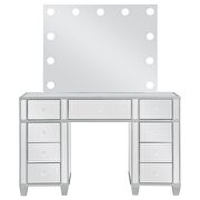 9-drawer mirrored storage vanity set with hollywood lighting metallic by Coaster additional picture 11
