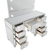 9-drawer mirrored storage vanity set with hollywood lighting metallic by Coaster additional picture 5