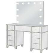 9-drawer mirrored storage vanity set with hollywood lighting metallic by Coaster additional picture 10