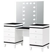 6-drawer vanity set with hollywood lighting black and white by Coaster additional picture 12