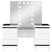 6-drawer vanity set with hollywood lighting black and white by Coaster additional picture 13