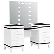 6-drawer vanity set with hollywood lighting black and white by Coaster additional picture 14