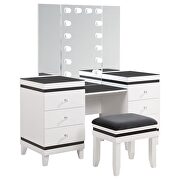 6-drawer vanity set with hollywood lighting black and white by Coaster additional picture 15