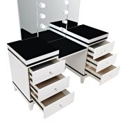 6-drawer vanity set with hollywood lighting black and white by Coaster additional picture 4