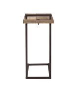Weathered pine/dark bronze finish accent table by Coaster additional picture 3
