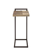 Weathered pine/dark bronze finish accent table by Coaster additional picture 4