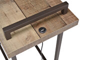 Weathered pine/dark bronze finish accent table by Coaster additional picture 5